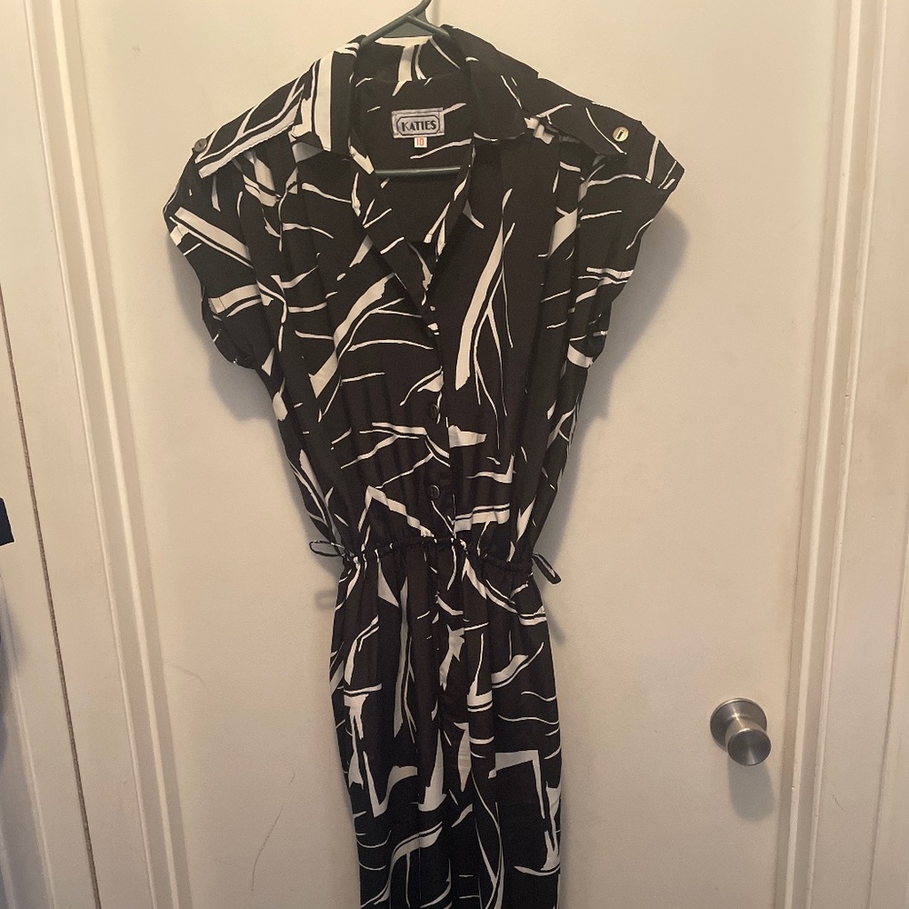 Katie’s Black & White Jumpsuit  Size 10